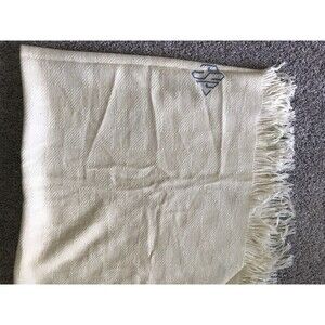 Faribo Vintage Fringe Throw Blanket Wool Blend 50" x 50"
